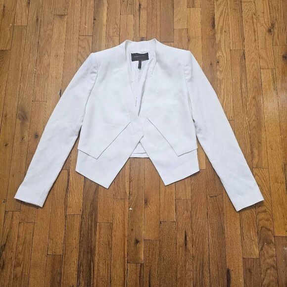 BCBGMAXAZRIA Off White Layered Open Blazer Jacket Size Small - Picture 1 of 8